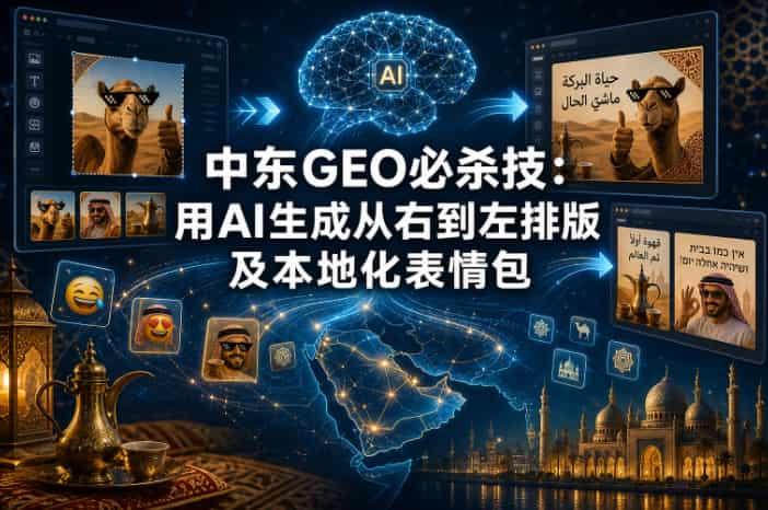 中东GEO必杀技:用AI生成从右到左排版及本地化表情包(图1) 中东GEO必杀技:用AI生成从右到左排版及本地化表情包(图1)